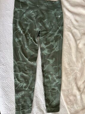 Gymshark Green Camo Seamless Leggings